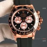 C1 Factory Rolex Cosmograph Daytona C1 Cal.4131 904l Rose Gold Black Dial Replica Watch